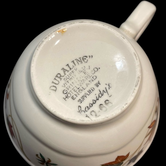 Vintage 1960s Cassidy's Duraline Super Vitrified England Teacup and Saucer - Picture 15 of 15